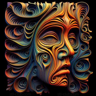 3D model psychedelic (STL)